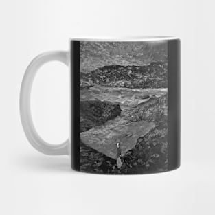 Woman on the Rocky Shore! Mug